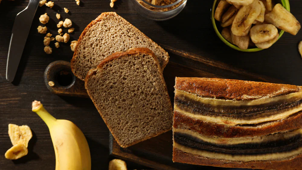 Image d'un Banana bread healthy et gourmand.